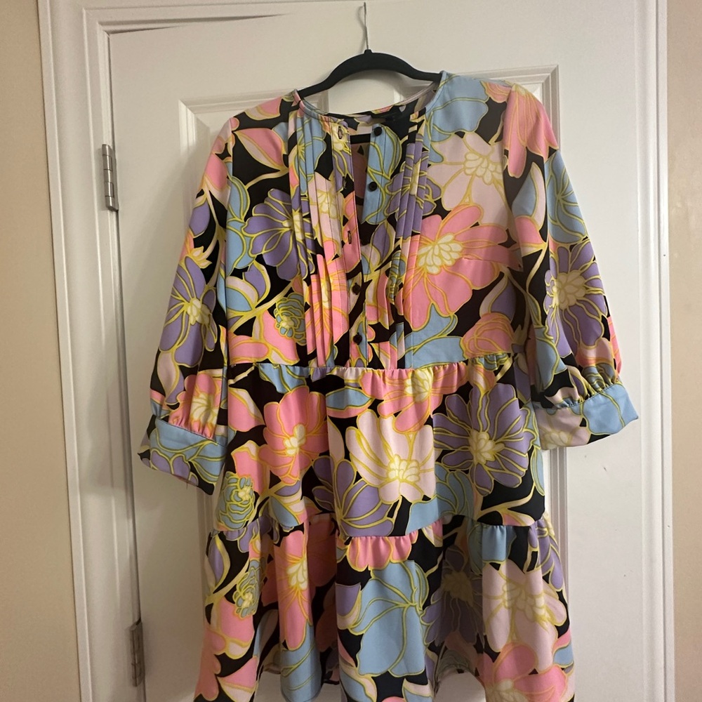 Sz Small Who What Wear Floral Dress - Multicolor